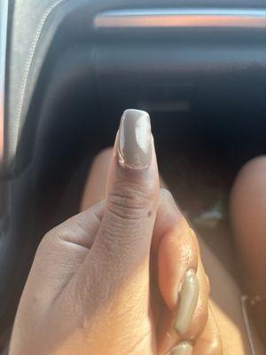 First nail that peeled two days after they were done