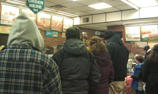 Busy night at Subway