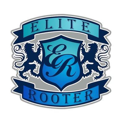 The Elite Rooter logo, symbolizing strength and reliability in plumbing services with a bold shield and lion design.