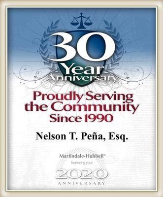 Nelson T. Peña, Esq. Proudly serving the community for 30 years!