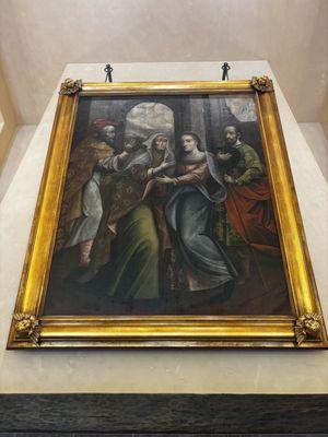 Depicting the Visitation in an oil painting