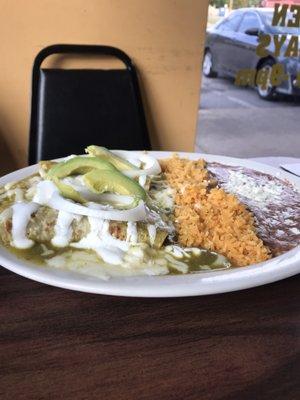 Steak Enchiladas w/ Green Salsa