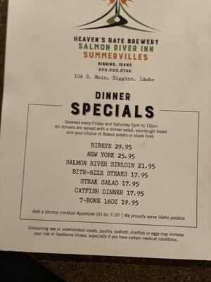 Steak specials