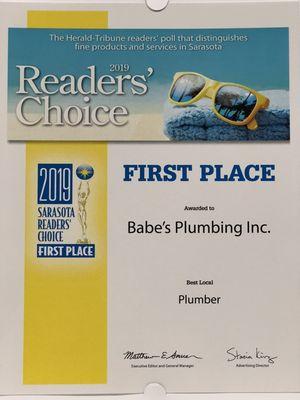 Reader's Choice First Place-Sarasota Market