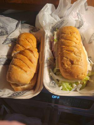 Med Thanksgiving sub and hook and ladder