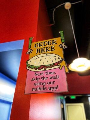 Order at the counter