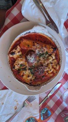 Ravioli, gnocchi, and one other I can't remember the name of but it starts with a 'm'.