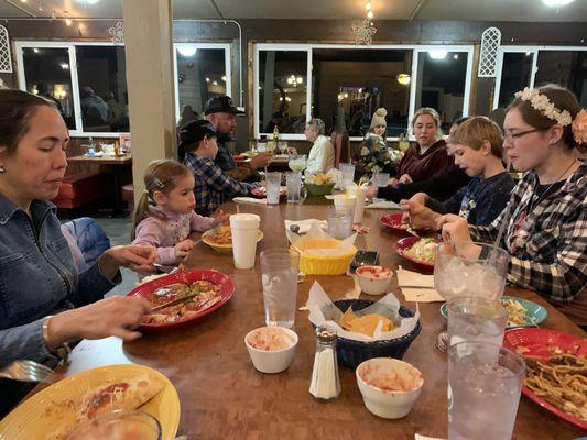 Most family members enjoyed their meal.