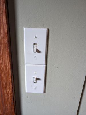 Double switch installation