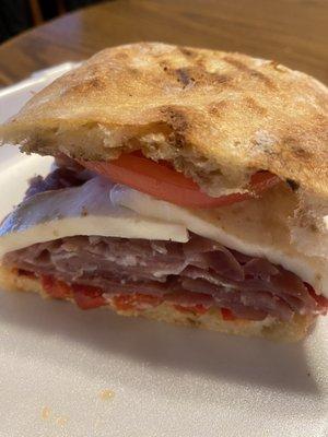 Prosciutto ciabatta sandwich