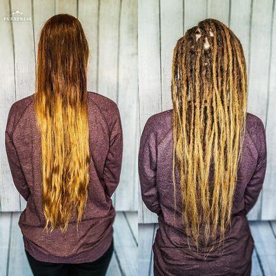 New dreadlocks before/after