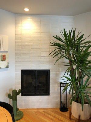 Fireplace tile