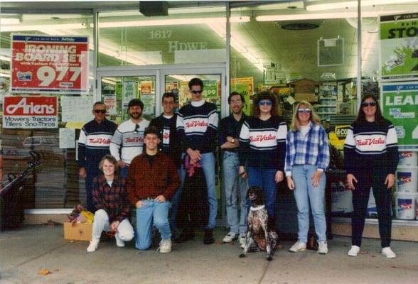 Getting ready for the Harvest Parade when we were still True Value.