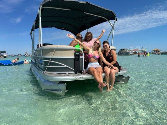 Take a captained charter boat excursion to Crab Island.