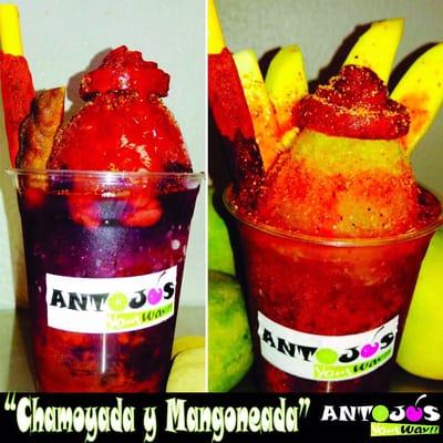 Shaved ice chamoyadas and mangoneadas