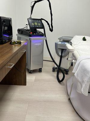 Very clean area of laser hair removal area.