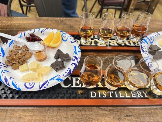 Train your palate tasting options. Pairing different bourbons with different foods.