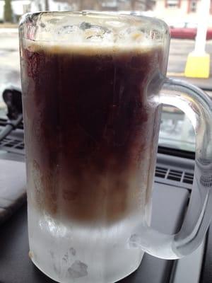 Root beer! Frosted mug!