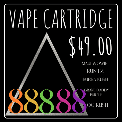 NEW Vape Cartridges - Bubba Kush -OG Kush - Maui Wowie - Runtz - Granddaddy Purple