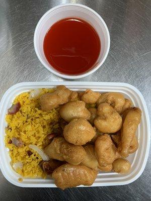 Sweet &Sour Chicken with Pork Fried Rice