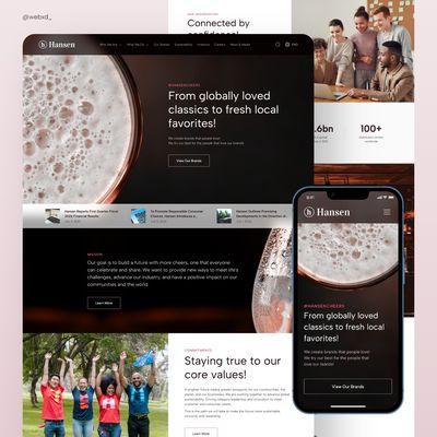 A Responsive Website Design and Development for a Beverage Manufacturing Company Featuring Brown Tones