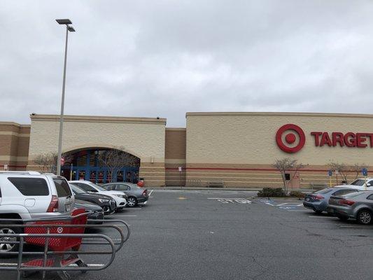 The other of the two entrances to and exits from Target.