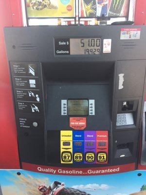 New gas pumps