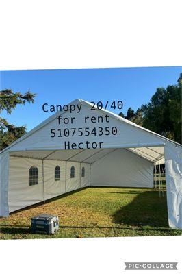 Canopies 10/20,20/20,20/30,20/40 for rent text to Hector 5107554350