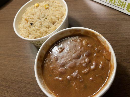 Campero Beans and Campero Rice - Both are delicious and are TOTALLY AWESOME mixed together !!!