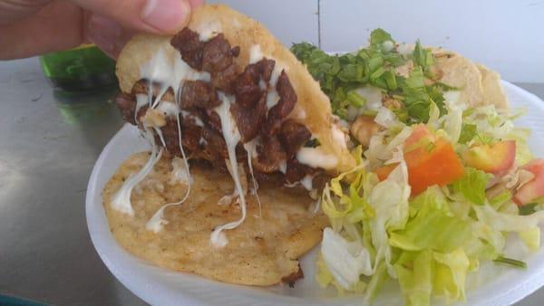 Steak and cheese gordita, looks better than it tastes