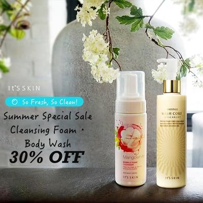 30% OFF all cleansing foam and body wash (while supplies last)