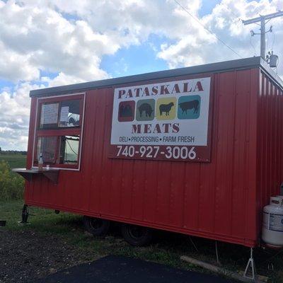 Food truck that sits outside the shop