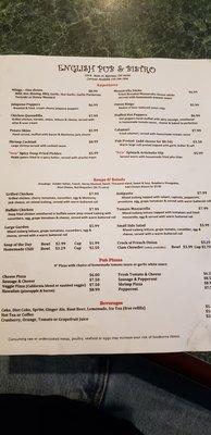 Menu Front