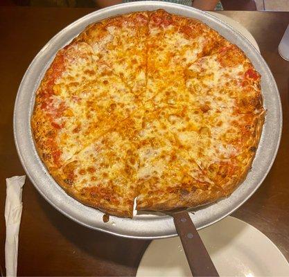 Large buffalo chicken pizza