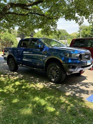 2020 Ford Ranger XLT FX4 with BF Goodrich Mud Terrain TA KM3 tires mounted and balanced by Marselli Precision Automotive.