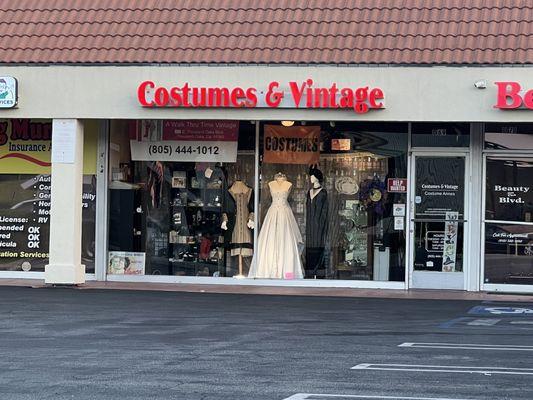 Outside costume store