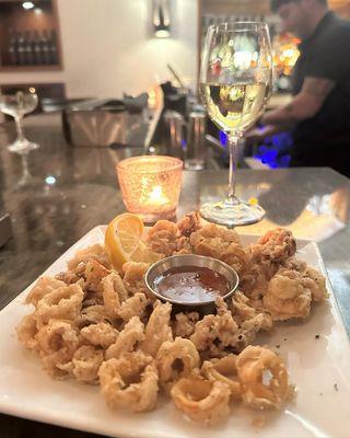 Happy Hour Calamari, from 4-6 Tues-Fri and 2-6 on Sat