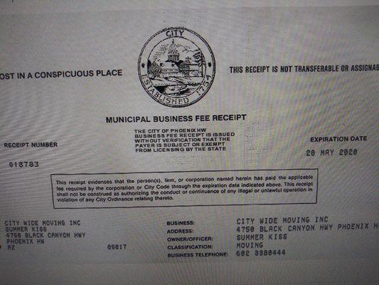 Business license