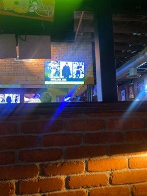 Lots of TVs to watch the football game!