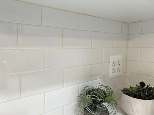 Yellowing Grout.