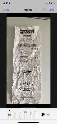 Receipt! With dates!