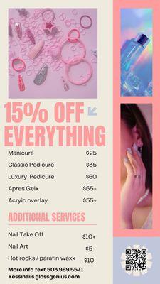 15% off everything