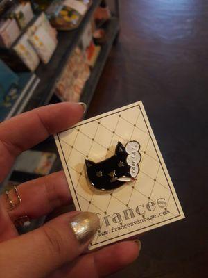 A joint smoking cat pin haha perfect gift for a friend of mine.