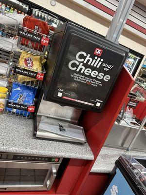 Chili and cheese is available.