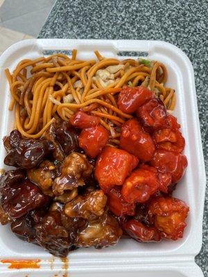 Sweet n sour chicken w orange chicken