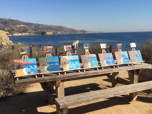 Great results #PaintingByTheSea @ Terranea.  Book a corporate event or join one their painting classes - see OCDCArtAndDesign.com