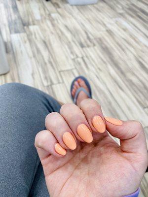 Gel nails and pedicure