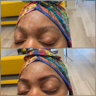 Brow wax and tint