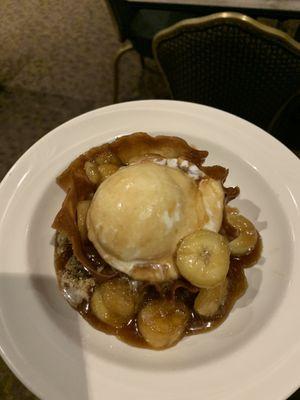 Banana Foster in a homemade crepe