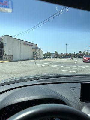 Drive through and front POV